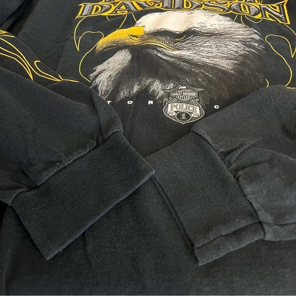 Harley Davidson Police vintage long sleeve graphic shirt,black,100%Cotton sz XXL - Picture 13 of 14